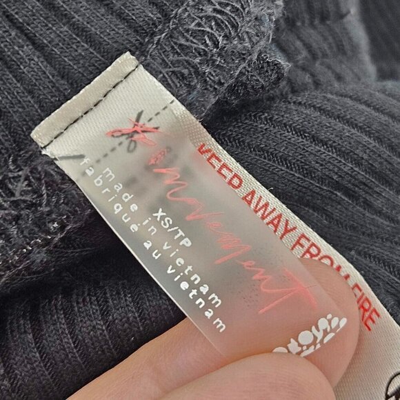 Free People Movement Ribbed Flare Legging Pants Black Women’s Size XS Athleisure - Picture 8 of 13